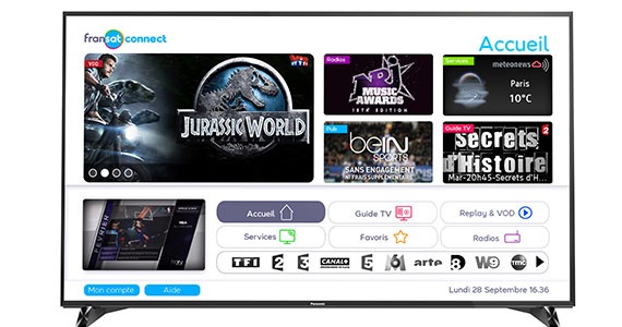 Fransat Connect avec les TV compatibles Panasonic