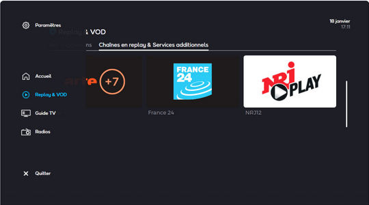 Services VOD supplémentaires